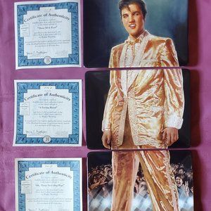 1998 Bradford Exchange “Elvis Presley: Rock n Roll Giant” Four Plate Collection
